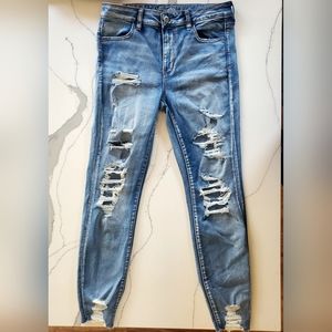 American Eagle Ripped Jeggings size 10 regular length women's